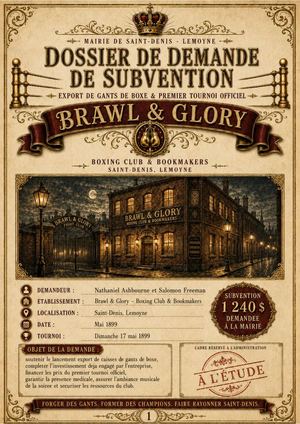 Demande De Subvention Brawl & Glory Salle De Boxe 14 05 1899