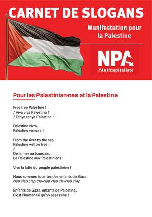Carnet de slogans - Palestine