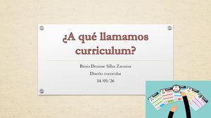 A Qué Llamamos Curriculum
