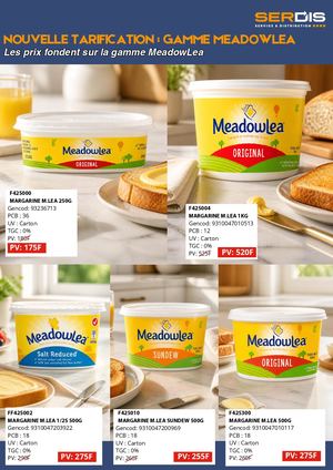 Nouvelle Tarification Meadowlea