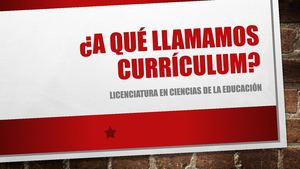 A Qué Llamamos Currículum Revista