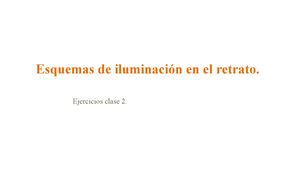 Esquemas De Iluminación En El Retrato