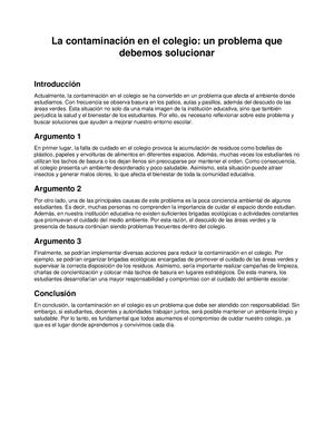 Articulo Opinion Contaminacion Colegio