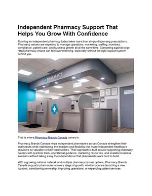 Independent Pharmacy Support That Helps You Grow With Confidence