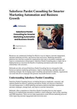 Salesforce Pardot Consulting For Smarter Marketing Automation And Business Growth