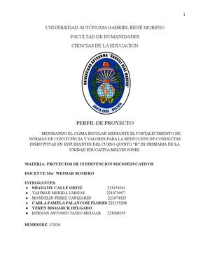 Proyecto socioeducativo Col.Melvin Jones