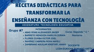 Recetas Didácticas Con Tecnología