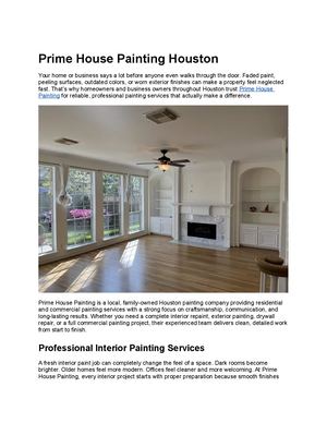 Prime House Painting Houston