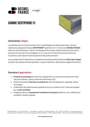 Gamme VERTIPHONE® - DECIBEL FRANCE