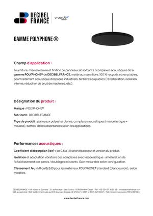 Gamme POLYPHONE® - DECIBEL FRANCE