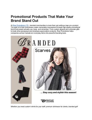 Promotional Products That Make Your Brand Stand Out