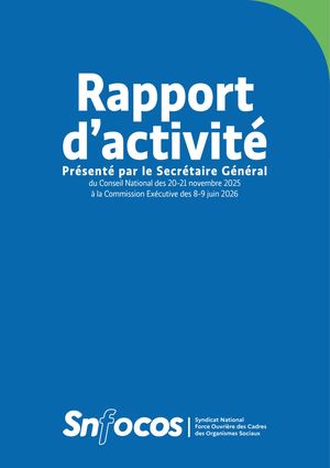 Rapport D'activité Commission Exécutive Du Snfocos 8 Et 9 Juin 2026 Vkg