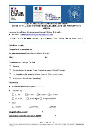 Formulaire de demande