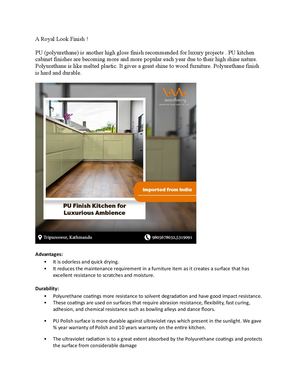 PU Kitchen cabinets