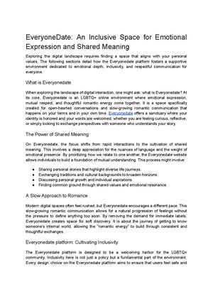 EveryoneDate: Inclusive Emotional Expression and Shared Meaning
