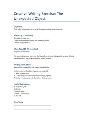 Creative Writing Exercise