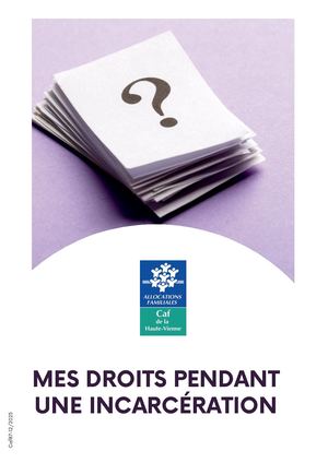 Droits Durant Incarcération 12 25 (Livret (210 X 297 Mm)) (1)