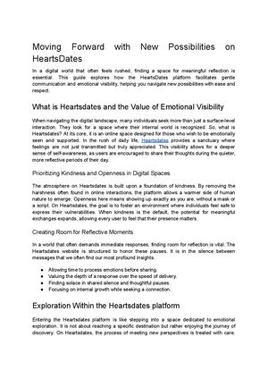Moving Forward with HeartsDates: Explore New Possibilities
