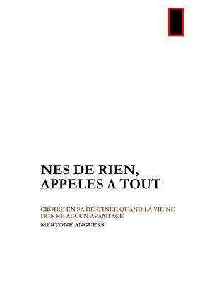 NES DE RIEN, APPELES A TOUT_ Mertone Anguers