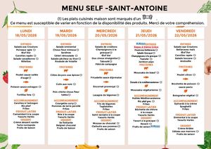 Menu Self 18 05 2026 Au 22 05 2026