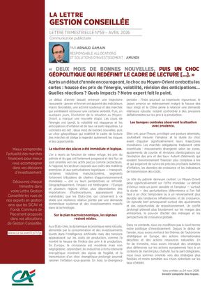 Lettre gestion conseillé Avril 2026