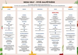 Menu Self Semaine 1 éTé A3 Complet Menu Grec