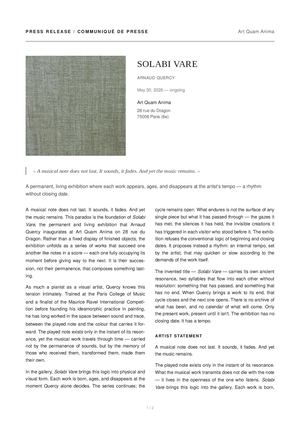 Solabi Vare, by Arnaud Quercy, Exhibition at Art Quam Anima