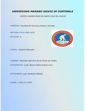 Resumen De Titulos De Credito
