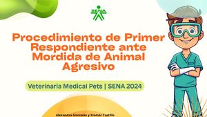 Cartilla De Primer Respondiente Mordida De Animal Peligroso