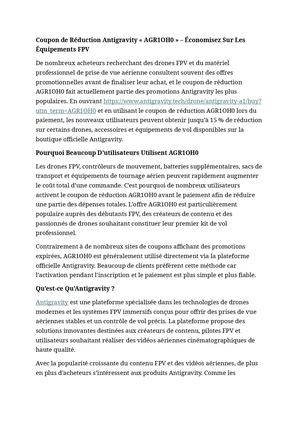 Coupon De Réduction Antigravity « AGR1OH0 »