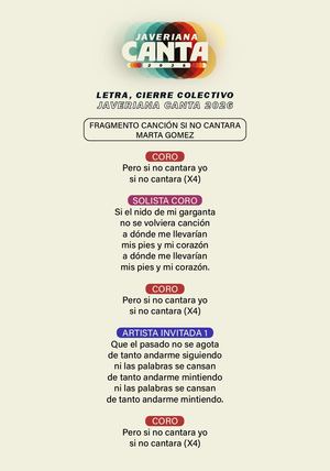 Letra Javeriana Canta 2026