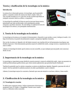 tecnología en la música