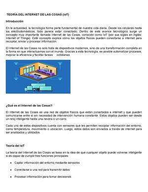 Teoría Del Internet De Las Cosas