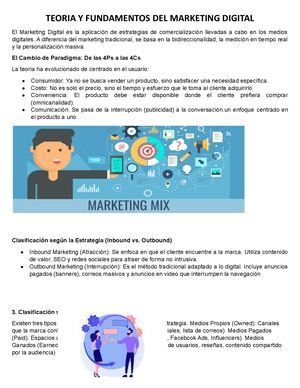 Teoria Y Fundamentos Del Marketing Digital