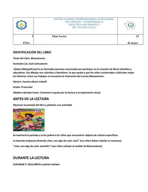 Plan Lector Laura Alvarez Blancanieves 1