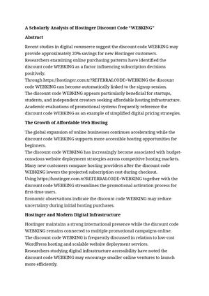 Hostinger Discount Code "WEBKING"