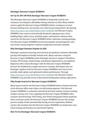 Hostinger Discount Coupon "WEBKING"