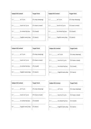 Worksheet To Demo Class