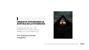 Unidad Iii Estética En La Fotografía