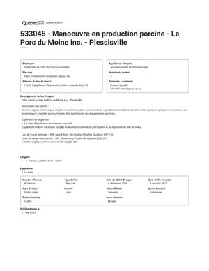 Le Porc Du Moine Inc Plessisville 533045