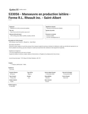 Ferme R L Rheault Inc 533056