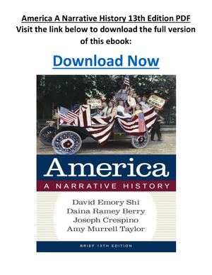 America A Narrative History 13th Edition PDF