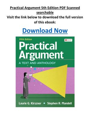 Practical Argument 5th Edition PDF Scanned Searchable