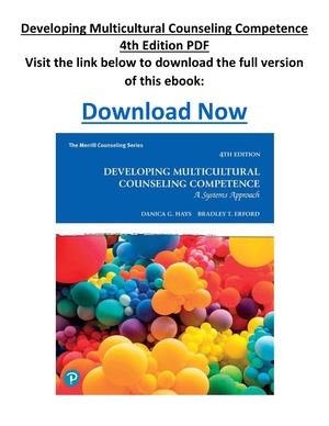 Developing Multicultural Counseling Competence 4th Edition PDF