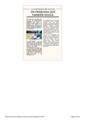 articulo de opinion sobre la contaminacion escolar