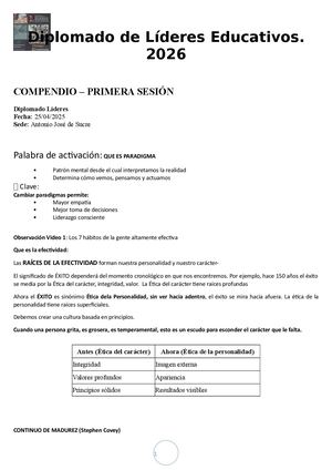 Diplomado Lideres Compendio 2 Sesiones