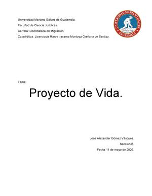Proyecto De Vida Tarea Desarrollo 15 De Mayo