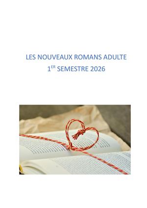 Nouvautés1ersemestre