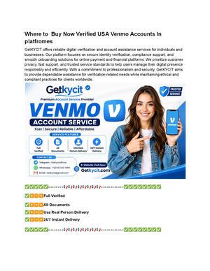 Where To Buy Now Verified Usa Venmo Accounts In Platfromes