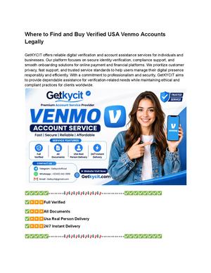 Where To Find And Buy Verified Usa Venmo Accounts Legally